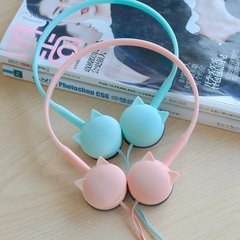 Pink/Blue/Black/White Pastel Mini Cat Headphones SP1710763