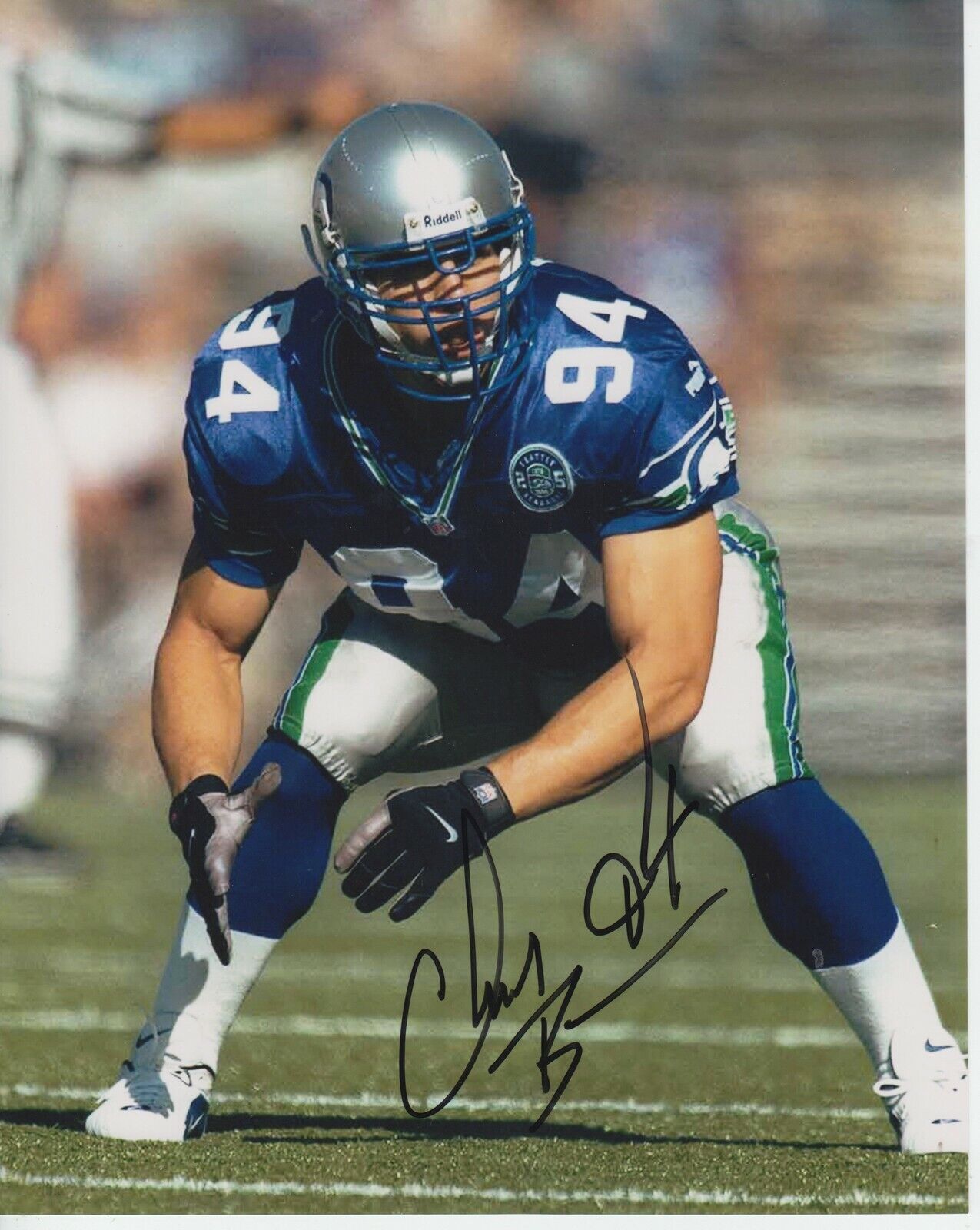 Chad Brown #0 8x10 Signed Photo Poster painting w/ COA Seattle Seahawks -