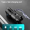 Bright LED Flashlight USB Rechargeable Portable Outdoor FlashLight 18350 Battery