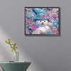>SALE<5D DIY Partial Special Shaped Drill Diamond Painting Snowman-Purple Decor40x50cm