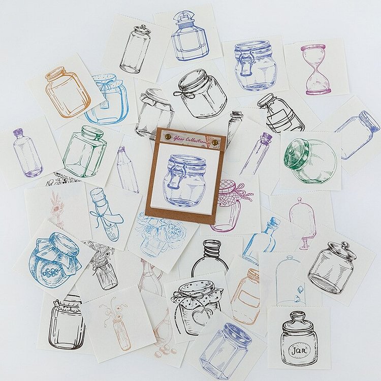 JOURNALSAY 50 Pcs Creative Art Sketch Memo Pad DIY Writable Scrapbooking Journal