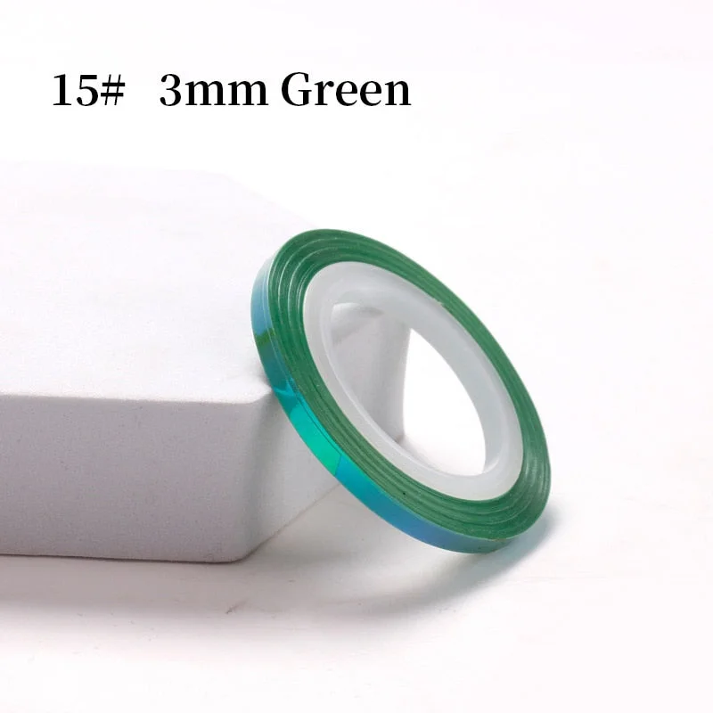 Nude Color Silver Nail Striping Tape Line 1mm 2mm 3mm Sticker Pink Yellow Shiny Stickers DIY Decors Tool Nail Art Decoration