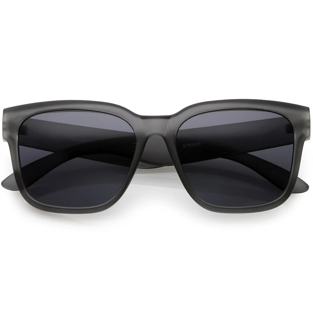 Classic Horn Rimmed glasses Wide Arms Neutral Colored Square Lens 55mm