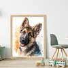German Shepherd Dog-11CT Stamped Cross Stitch 40*50cm/15.75*19.69in tapestrymarket
