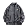 Men's New Suede Stand Collar Bomber Jacket