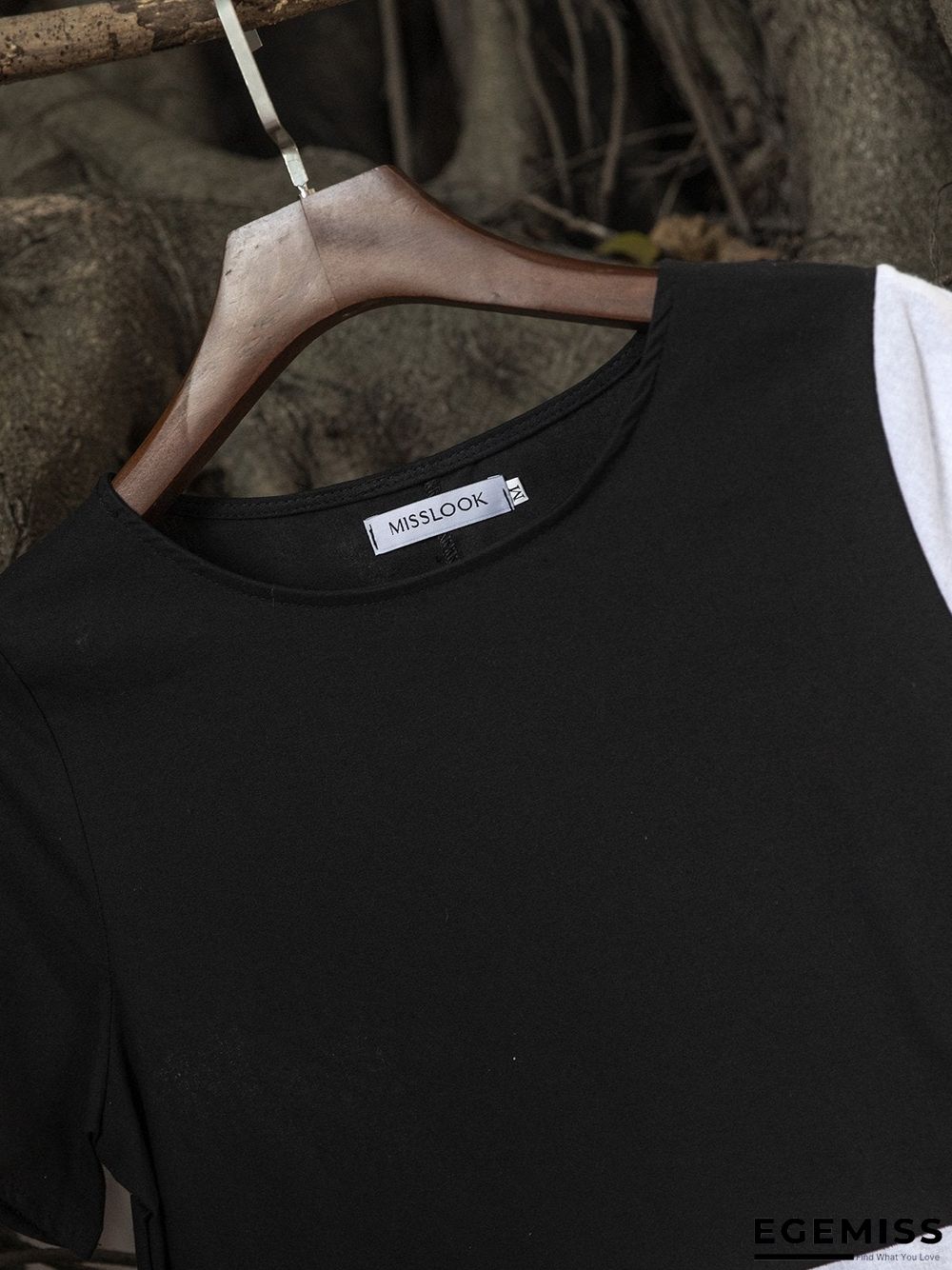 Casual Color Block Midi A-line Tee Dress | EGEMISS