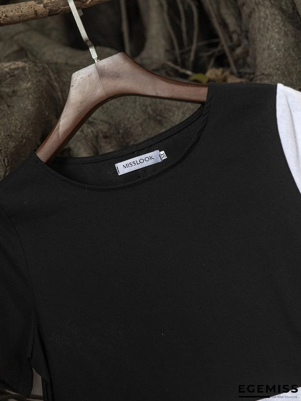 Casual Color Block Midi A-line Tee Dress | EGEMISS