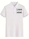 Polo shirt custom lapel short sleeve T-shirt Paul shirt tide company employees work clothes custom embroidery print