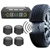 Tire Pressure Monitoring System with 4 Sensors USB/Solar TPMS for Car SUV Sedan