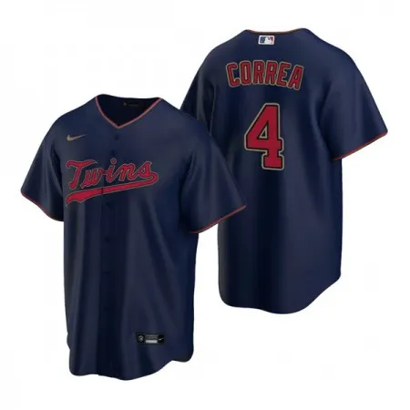 Men's Minnesota Twins #4 Carlos Correa Navy Cool Base Stitched Jersey DC2P