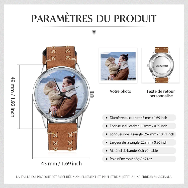 Cadran montre personnalisé hot sale