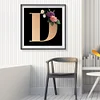 Diamond Painting-DIY Full Round Drill Letter D