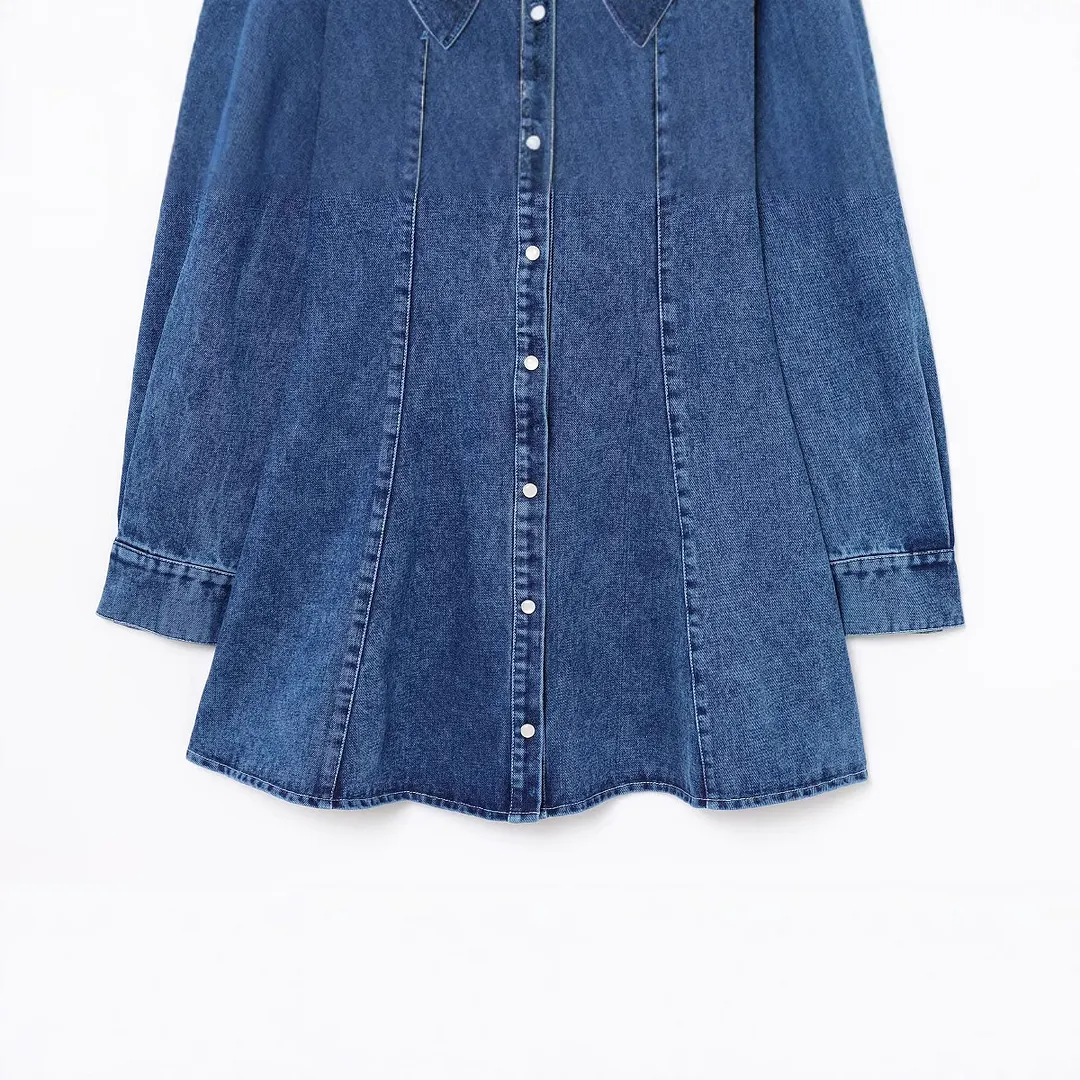 Nigikala Nigikala New Dress Dress Women Decor Long Sleeves To Thin Casual Denim Design Sense 8197083