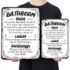 Bathroom Rules - Vintage Metal Signs - 20*30cm/30*40cm - Warning