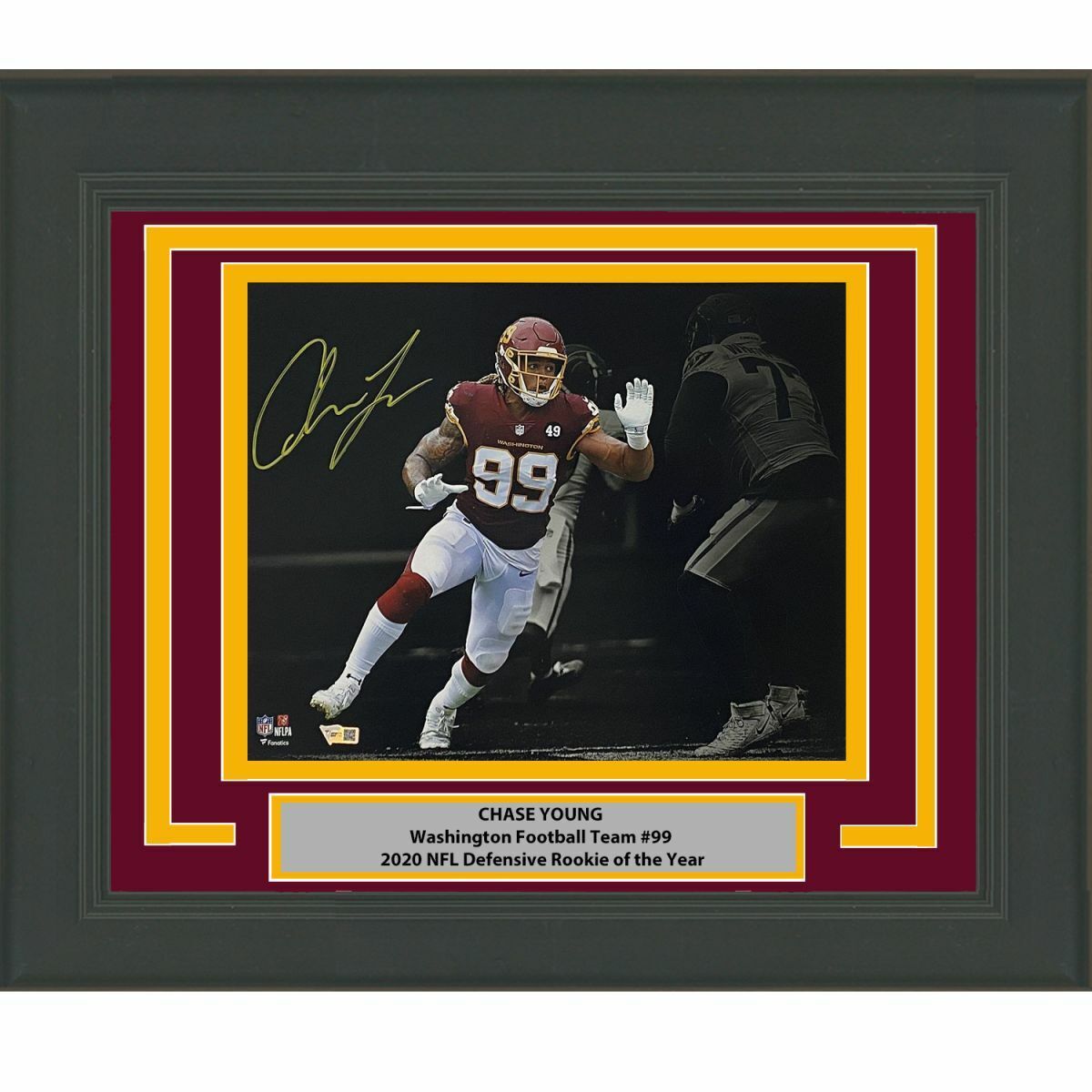 FRAMED Autographed/Signed CHASE YOUNG Football Team 11x14 Photo Poster painting Fanatics COA