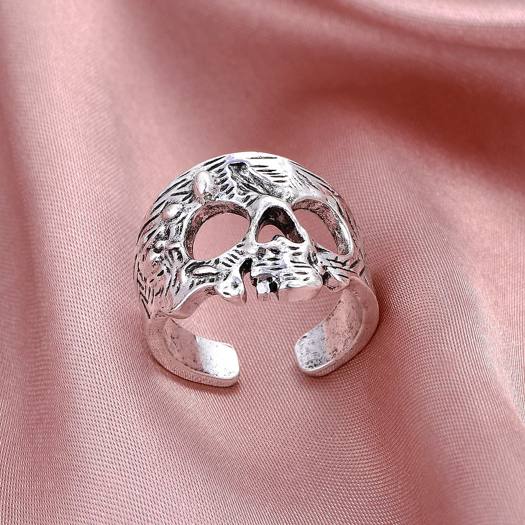 Skull Skeleton Gold-Plated Ring