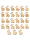 27Pcs Easter Egg Tokens DIY Easter Egg Filler Wooden Party Prize Coins (Bunny)
