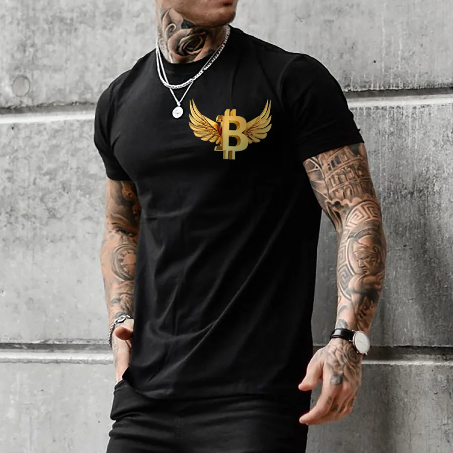Men's bitcoin print t-shirt / [viawink] /