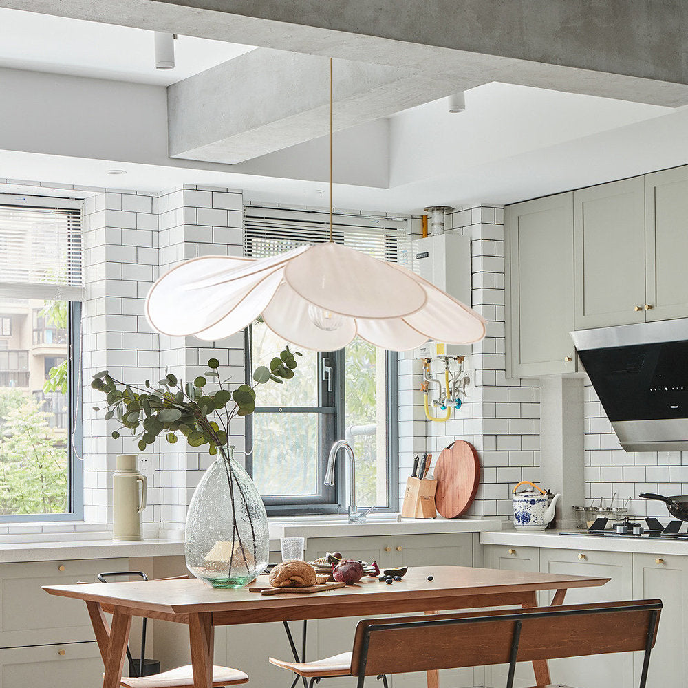Nordic White Fabric Pendant Light Petals Pendant Lamp