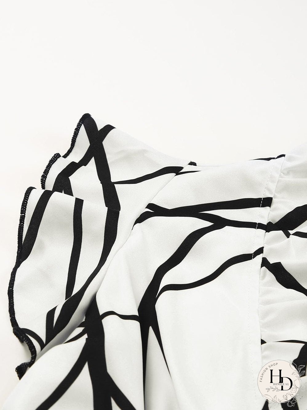 Tiered Maxi Dress with Abstract Faces