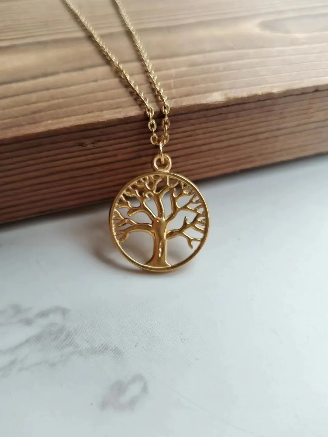 Gold Family Tree Necklace
