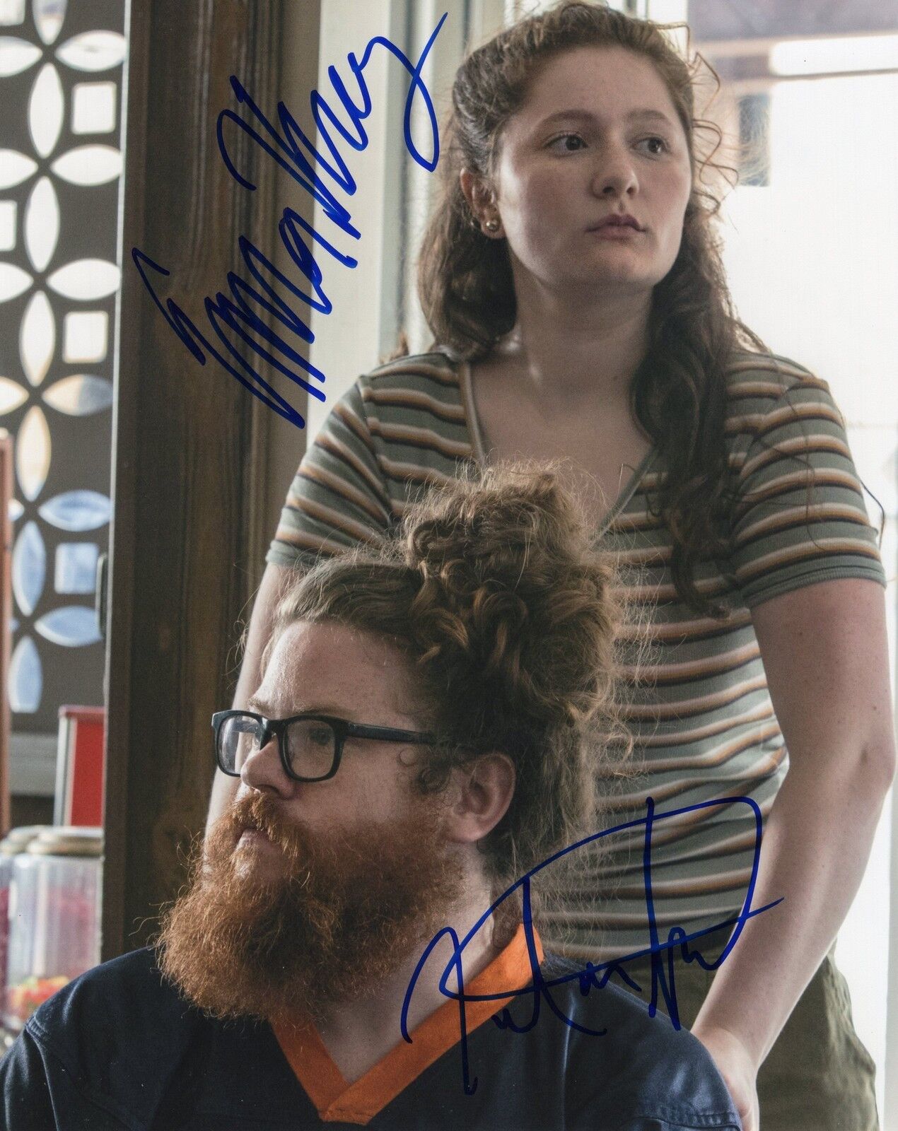 Emma Kenney & Zack Pearlman Dual Shameless Signed 8x10 Photo Poster painting w/COA #1