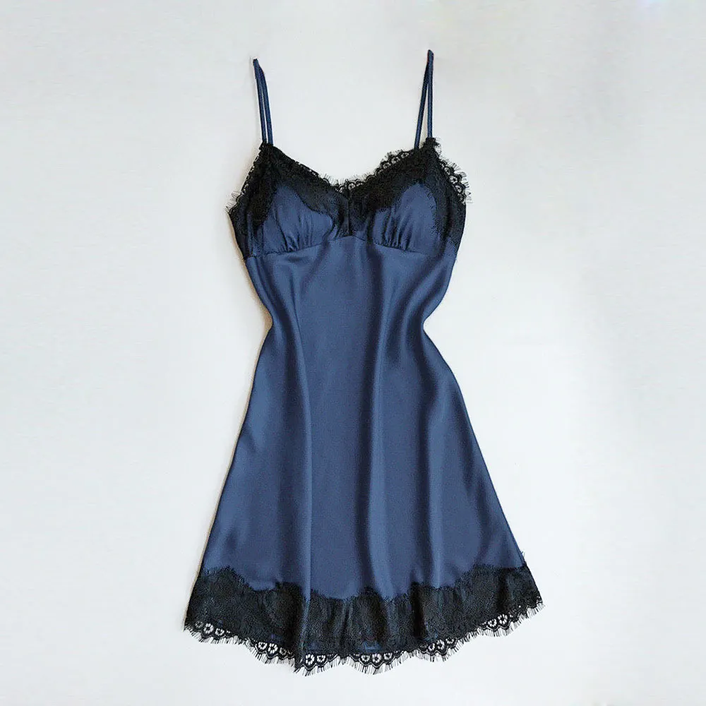 Churchf Home Sex Pajamas Women Seduction Sexy V-Neck Lace Side Sling Aja Aja Skirt Multi-Color Optional Lingerie