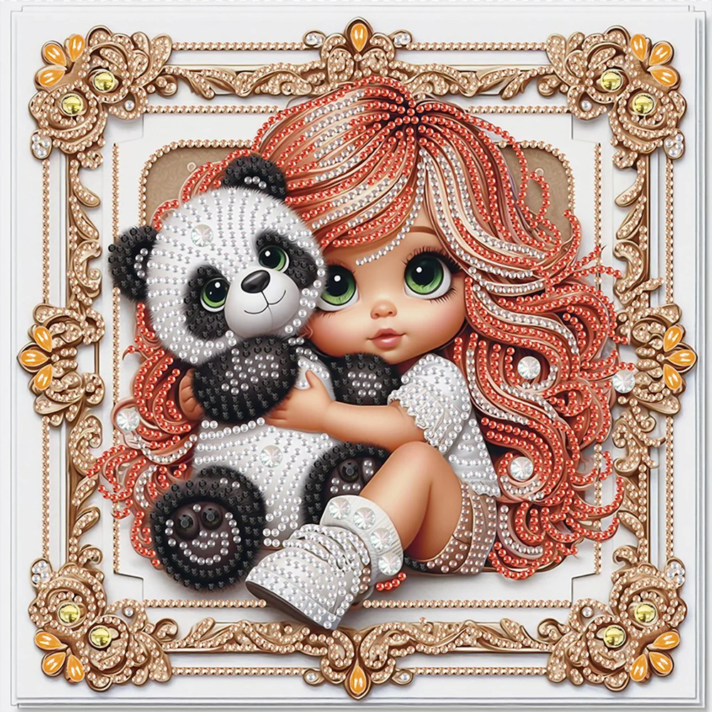 Partial Special-shaped Crystal Rhinestone Diamond Painting - Cute Kid(Canvas|30*30cm)