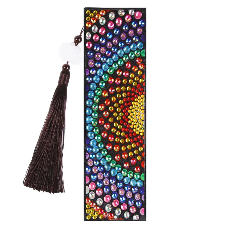 DIY Special Shaped Diamond Painting | Mandala | Leather Tassel Bookmark