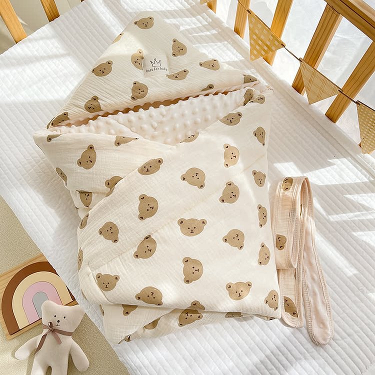 Lovely Bear Swaddle Wrap Blanket