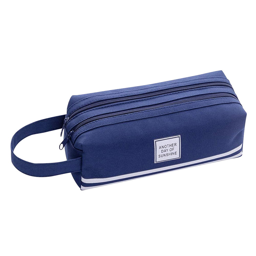 

Korean Large Capacity Pencil Case Bags Zipper Solid Color Stationery Box, 501 Original