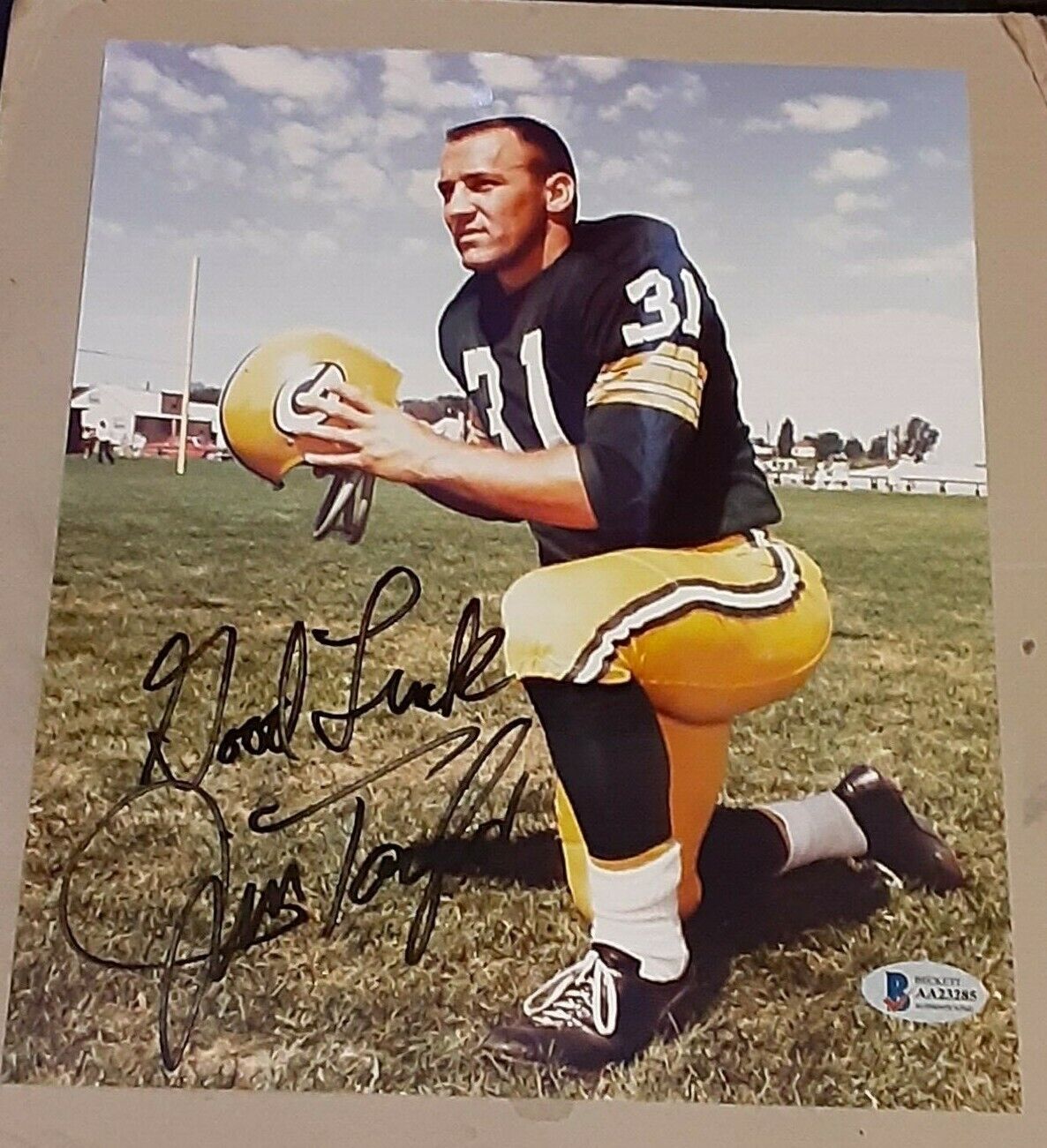 JIM TAYLOR GREEN BAY PACKERS SIGNED AUTOGRAPHED 8X10 Photo Poster painting BAS/COA #AA23285