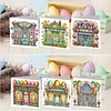 6PCS Diamond Painting Easter Cottage Greeting Card Kit for Birthdays Thanksgiving & Special Occasion