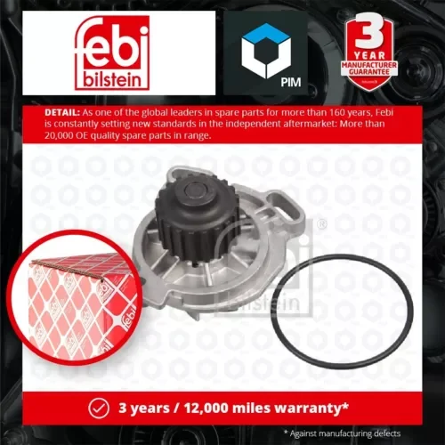 Water Pump fits VOLVO 740 2.4D 84 to 92 Coolant 1257185 271613 271613SK Febi New Parts