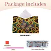 Diamond Painting Sunflower Butterfly PU Leather Tissue Box for Napkin Holder