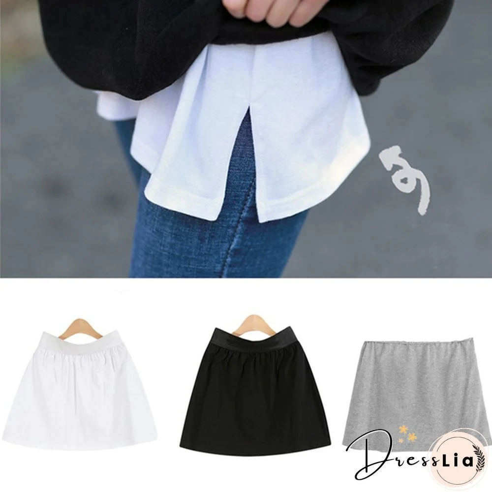 Spring Summer A Shirt False Mini Skirt Show Thin Short Skirt Hem Half-Body Befree Skirts