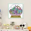 Paris Scenery In Crystal Ball-14CT Stamped Cross Stitch 27*28cm/10.63*11.02in tapestrymarket