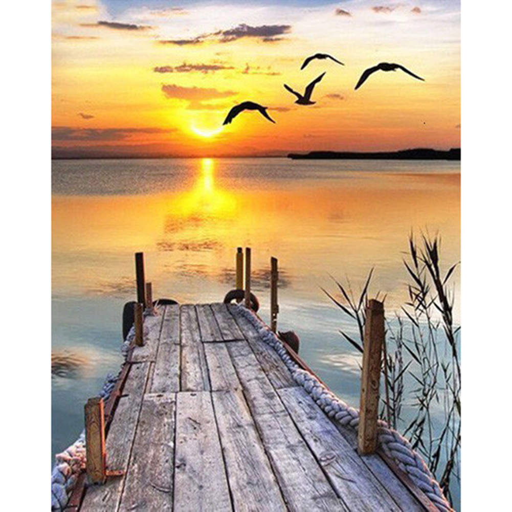 

40*50CM - Square Drill Diamond Painting - Sunrise Sea, 501 Original