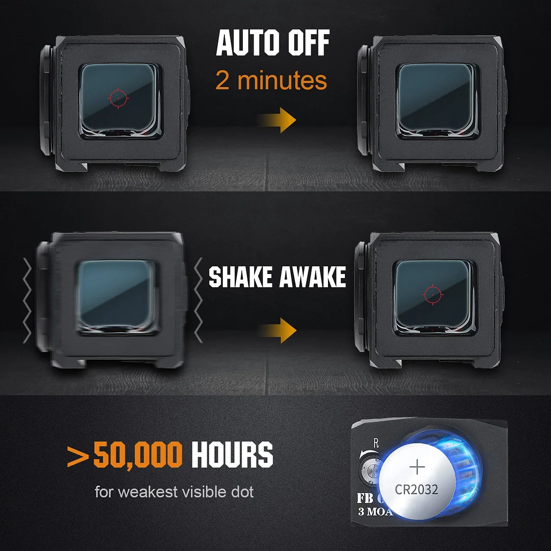 ohhunt® 1x18x20 Enclosed Red Dot Sight Shake Awake Red Dot Multi-reticle System Solar Failsafe with 507C and Doctor Adapter Plates