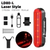 WEST BIKING Smart brake sensor taillight Mountain road bike night riding laser light Cycling safety warning light