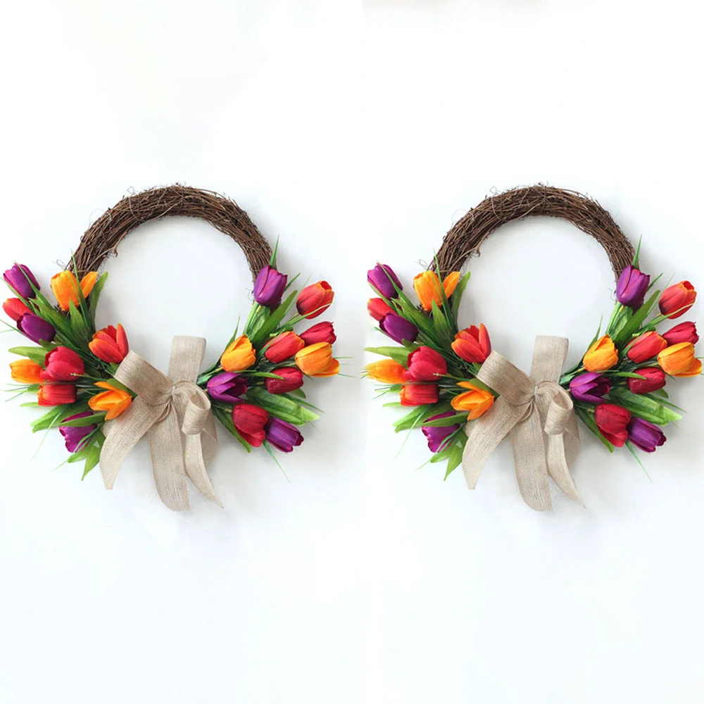 New holiday gift decoration simulation tulip rattan garland