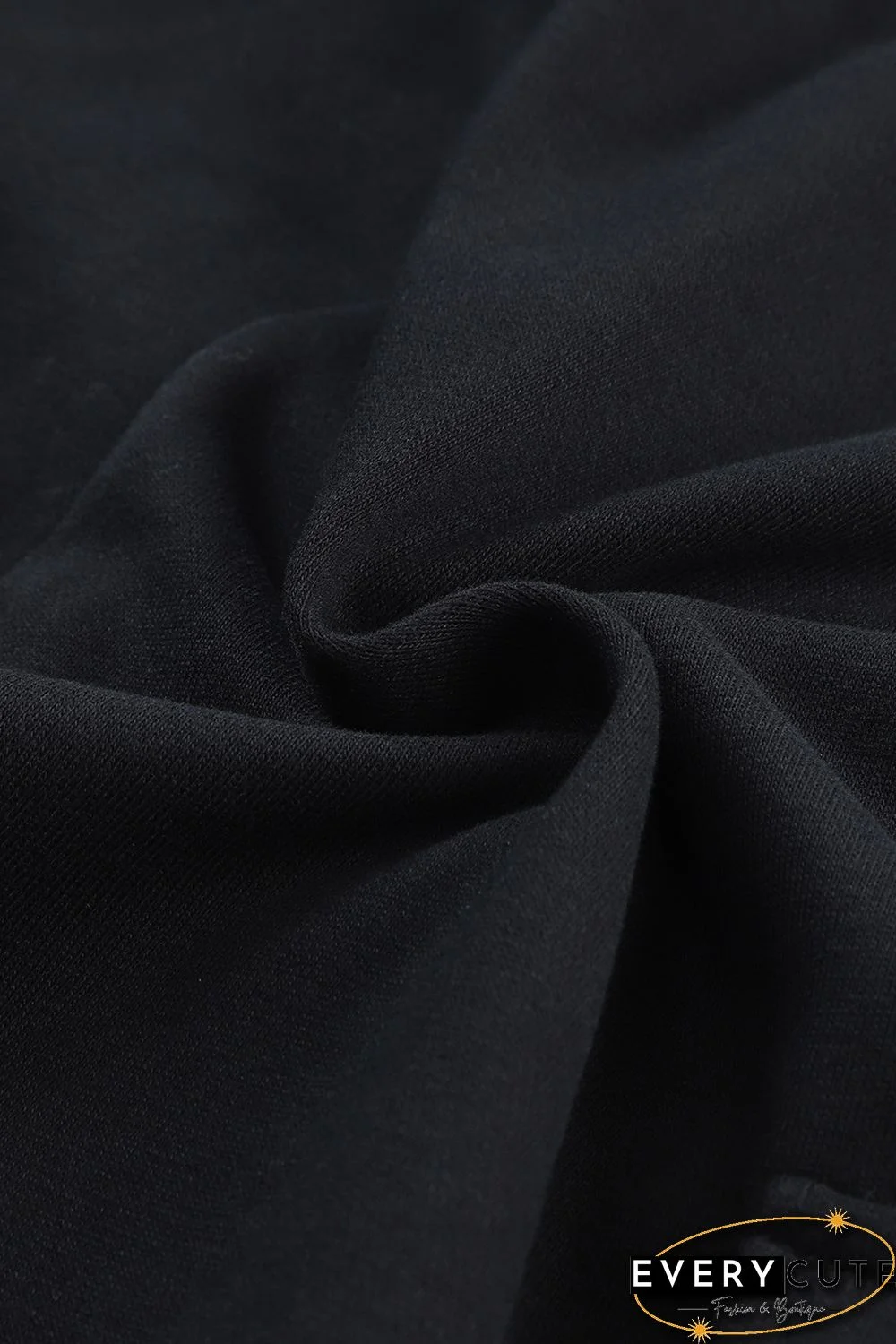 Black Drawstring Jogger Pants with Cargo Pockets