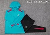 Joyfball 2024/2025 Psg Paris Saint-Germain Half-Pull Hat Style Training Suit Lake Blue Football Shirt 1:1 Thai Quality