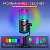 USB Gaming Microphone for PC, Programmable Condenser Microphone with RGB Light, Mute, Gain, Monitoring, Volume Control for Streaming, Podcasting, Twitch, YouTube, Discord, Computer, Mac, PS5, DM30