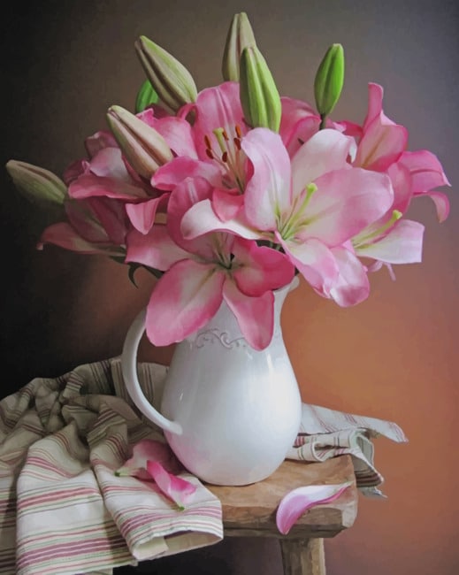 

Pink Flowers Bouquet – Paint By Numbers - 40*50CM, 501 Original