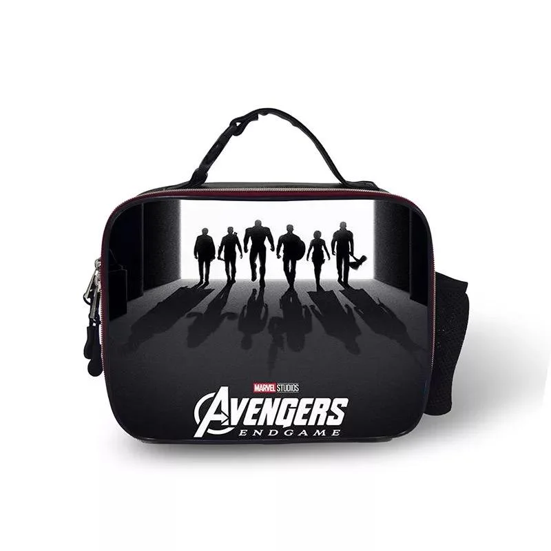 Buzzdaisy Avengers Endgame #4 PU Leather Portable Lunch Box School Tote Storage Picnic Bag