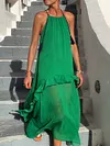 Loose Backless Condole Belt Maxi Dress