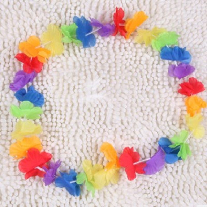 

100cm thickened Hawaiian Hula wreath collar (12 pieces / OPP bag), 501 Original