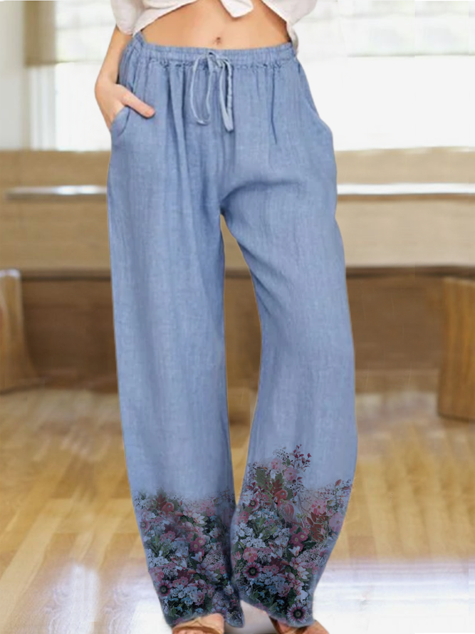 Household Daily Vintage Casual Pants B213- Fabulory