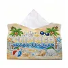 DIY Diamond Art Tissue Box Holder Summer PU Leather Diamond Art Desktop Organizer Resin Rhinestone Storage Organizers Gem Art Home Office Decor Craft Gift for Women